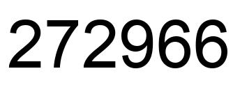Number 272966 black image