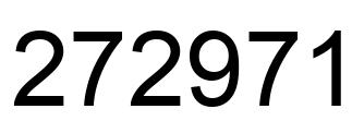 Number 272971 black image