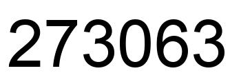 Number 273063 black image