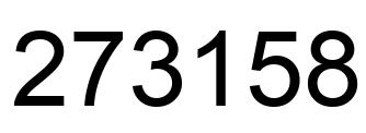 Number 273158 black image