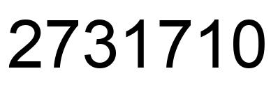 Number 2731710 black image