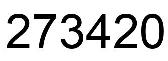 Number 273420 black image