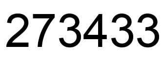 Number 273433 black image