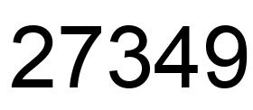 Número 27349 imagen negro