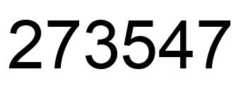 Number 273547 black image