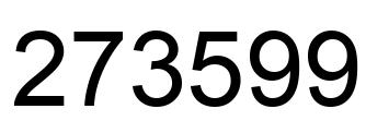Number 273599 black image