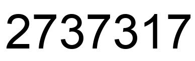 Number 2737317 black image