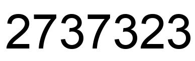 Number 2737323 black image