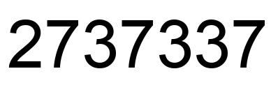 Number 2737337 black image