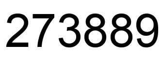 Número 273889 imagen negro