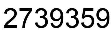Number 2739359 black image