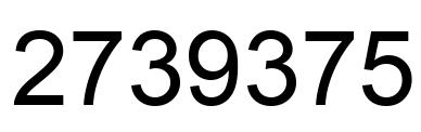 Number 2739375 black image