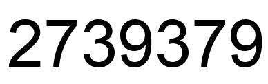 Number 2739379 black image