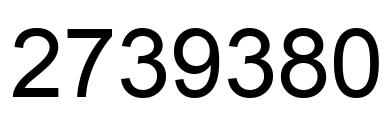 Number 2739380 black image
