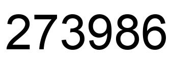 Número 273986 imagen negro