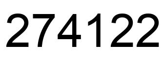 Number 274122 black image