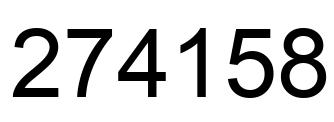 Number 274158 black image