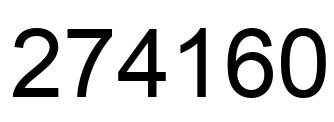 Number 274160 black image