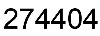Number 274404 black image