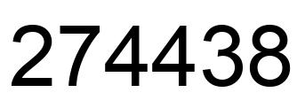 Number 274438 black image