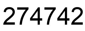 Number 274742 black image