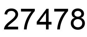 Number 27478 black image
