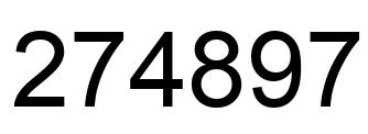 Number 274897 black image