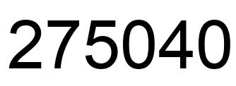 Number 275040 black image