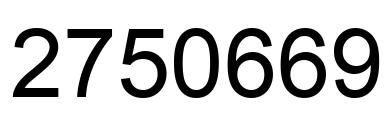 Number 2750669 black image