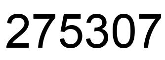 Number 275307 black image