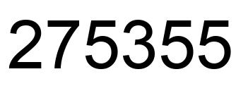 Número 275355 imagen negro