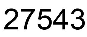 Number 27543 black image