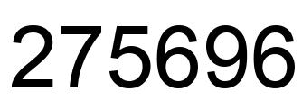 Number 275696 black image