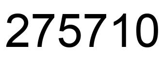 Number 275710 black image