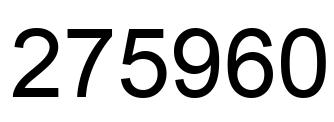 Number 275960 black image
