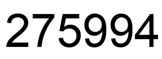 Number 275994 black image