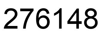 Número 276148 imagen negro