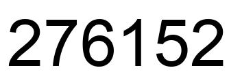 Número 276152 imagen negro