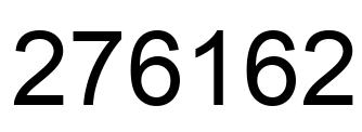 Número 276162 imagen negro