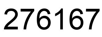 Número 276167 imagen negro