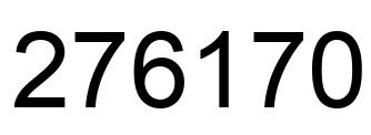 Número 276170 imagen negro