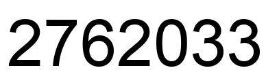 Number 2762033 black image