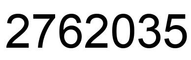 Number 2762035 black image