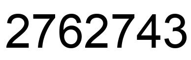 Number 2762743 black image