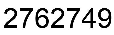 Number 2762749 black image