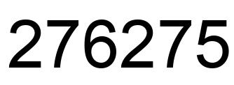 Number 276275 black image