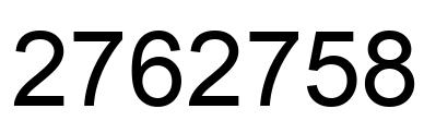 Number 2762758 black image