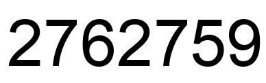 Number 2762759 black image