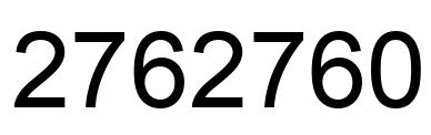 Number 2762760 black image