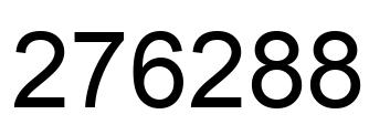 Número 276288 imagen negro